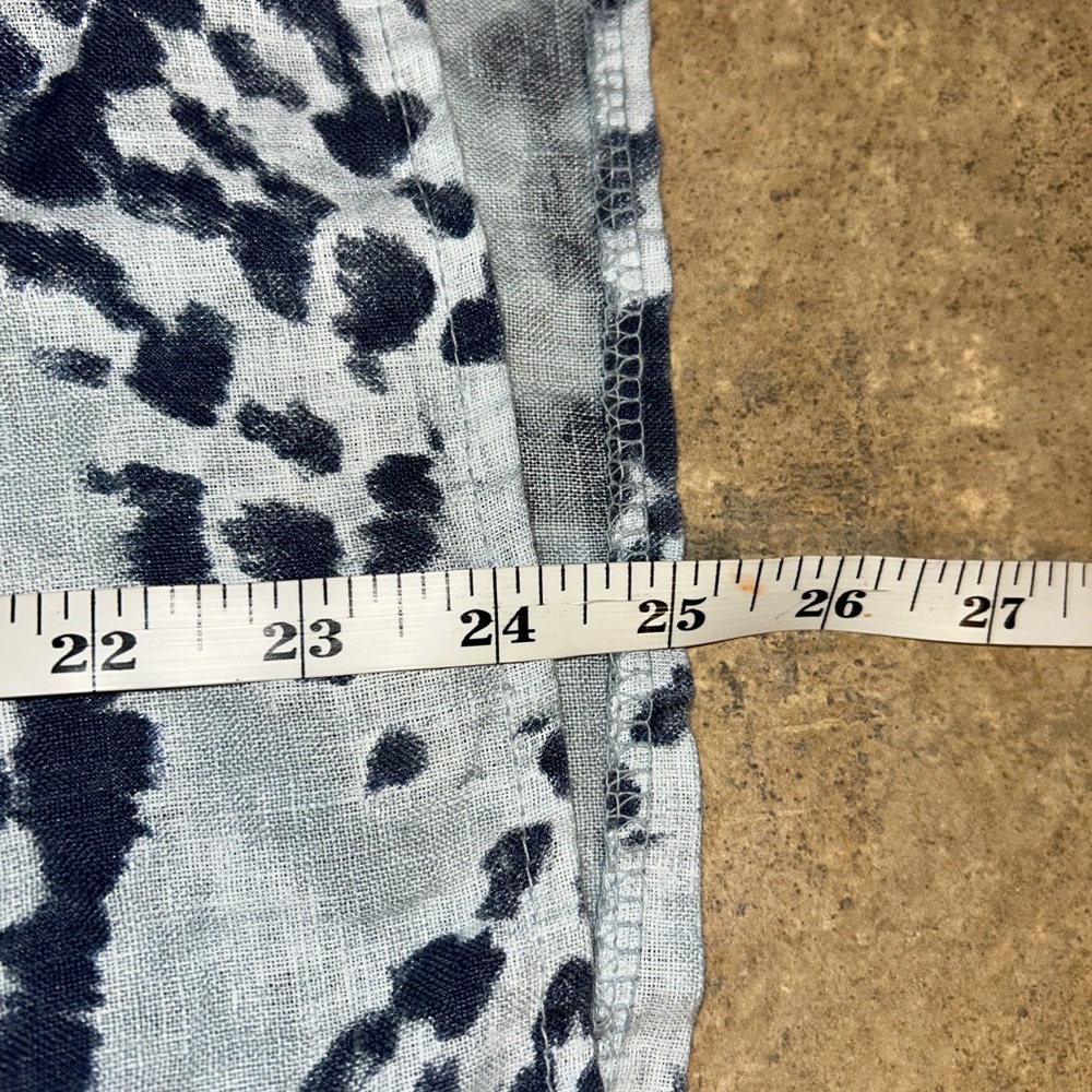 Bellambra shirt - 100% linen blue tie dye short sleeve boxy cut - Picture 9 of 9